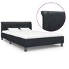 vidaXL Cadre de lit sans matelas noir similicuir 140x200 cm
