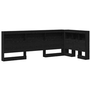 vidaXL T&ecirc;te de lit de rangement Ch&ecirc;ne noir 80 cm Bois d'ing&eacute;nierie
