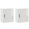 vidaXL Armoires murales de cuisine 2 pcs Kalmar Bois d'ing&eacute;nierie blanc brillant