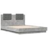vidaXL Cadre de lit sans matelas gris b&eacute;ton 120x190 cm