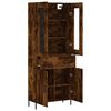 vidaXL Buffet haut Ch&ecirc;ne fum&eacute; 69,5x34x180 cm Bois d'ing&eacute;nierie