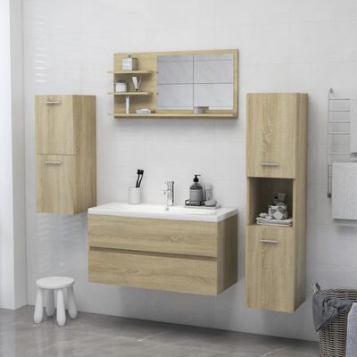 vidaXL Miroir de salle de bain chêne sonoma bois d’ingénierie