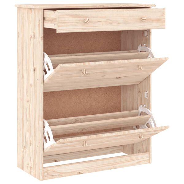 vidaXL Armoire à chaussures ALTA 77x35x96 cm bois massif de pin
