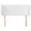 vidaXL T&ecirc;te de lit avec oreilles Blanc 103x23x78/88 cm Similicuir