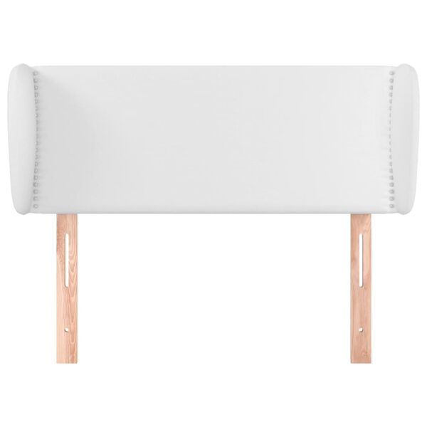 vidaXL T&ecirc;te de lit avec oreilles Blanc 103x23x78/88 cm Similicuir