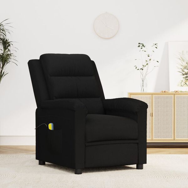 vidaXL Fauteuil de massage Noir Velours