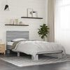 vidaXL Cadre de lit sans matelas sonoma gris 75x190 cm