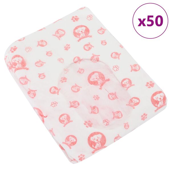 vidaXL Couche jetable pour chienne 50 pcs Blanc XL