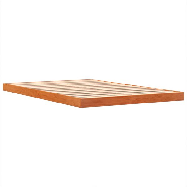 vidaXL Cadre de lit sans matelas cire marron 140x200cm bois pin massif