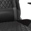 vidaXL Chaise de jeu de massage avec repose-pied Noir&Gris Similicuir