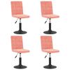 vidaXL Chaises pivotantes &agrave; manger lot de 4 rose velours