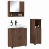 vidaXL Ensemble de mobilier de salle de bain 3 pcs Ch&ecirc;ne brun
