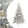 vidaXL Sapin de Noël artificiel pré-éclairé Argent 240 cm PET