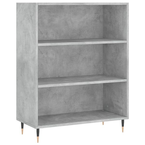 vidaXL Buffet gris b&eacute;ton 69,5x32,5x180 cm bois d'ing&eacute;nierie
