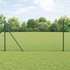 vidaXL Cl&ocirc;ture avec poteaux Vert 1.4 x 25 m Acier recouvert de PVC