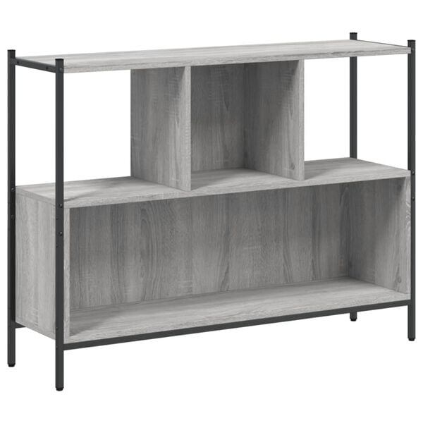 vidaXL Biblioth&egrave;que sonoma gris 102x28x77,5 cm bois d'ing&eacute;nierie
