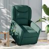 vidaXL Fauteuil inclinable de massage électrique Vert foncé Tissu