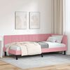 vidaXL Cadre de lit d'angle avec tête de lit Rose 90 x 200 cm Velours
