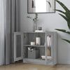 vidaXL Armoire à vitrine Sonoma gris 82,5x30,5x80 cm Bois d'ingénierie