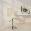 vidaXL Tabouret de bar Cr&egrave;me Tissu