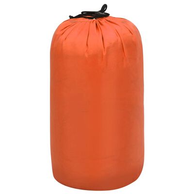 vidaXL Sac de couchage léger Orange 15°C 850 g