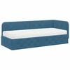 vidaXL Cadre de lit d'angle Bleu 80 x 200 cm Velours