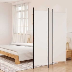 vidaXL Cloison de s&eacute;paration 3 panneaux Blanc 150x200 cm Tissu