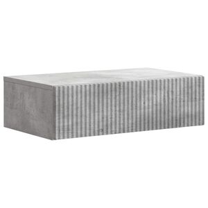 vidaXL Table d'appoint murale Gris b&eacute;ton 59 x 34,5 x 17 cm