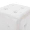 vidaXL Poufs 2 pcs Blanc 30 x 30 x 30 cm Similicuir
