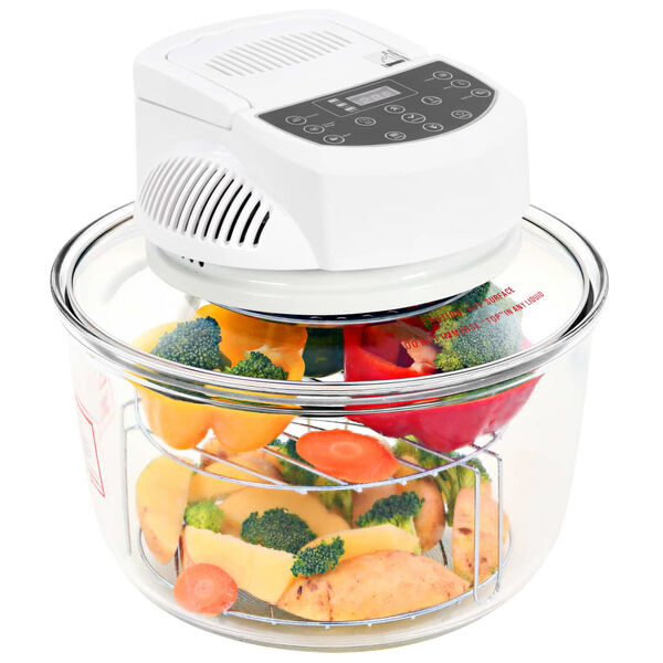 vidaXL Four &agrave; convection halog&egrave;ne avec minuterie num&eacute;rique 1400 W 17 L