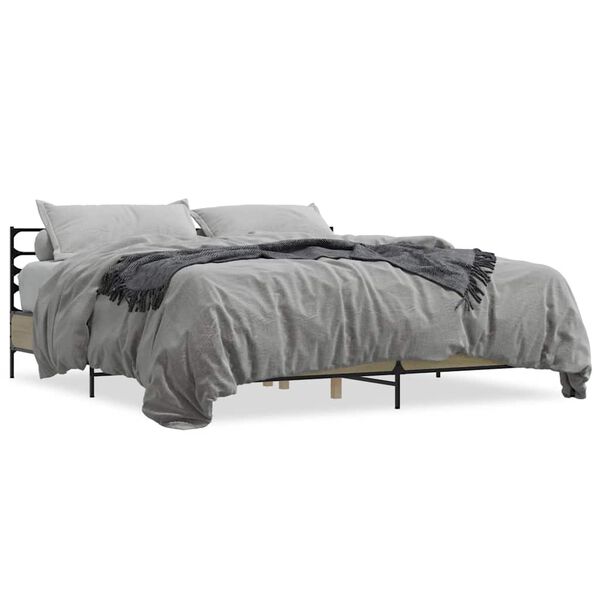 vidaXL Cadre de lit sans matelas ch&ecirc;ne sonoma 180x200 cm