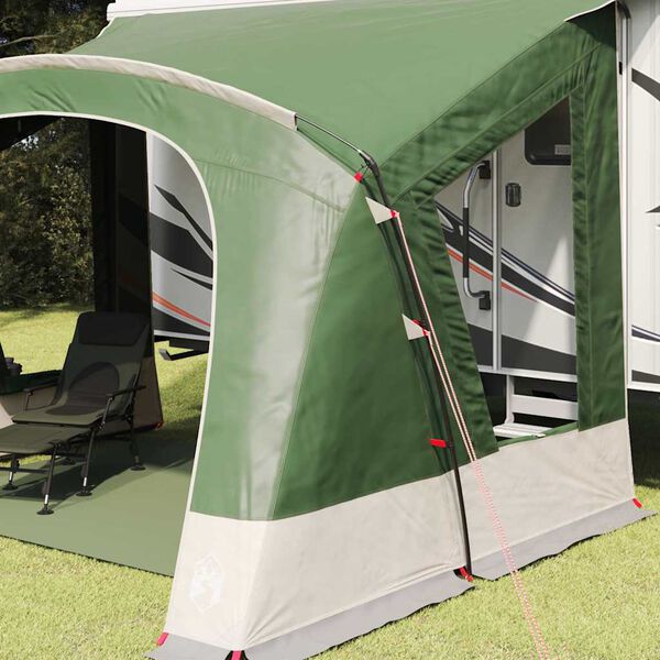 vidaXL Tente Caravane avec toit avec stockage Vert 410 x 275 x 245 cm