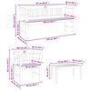 vidaXL Ensemble de salon Rose de jardin 4 pcs Bois d'Acacia Massif