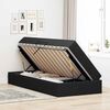 vidaXL Lit avec rangement et matelas Noir 90 x 200 cm Polyester