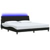 vidaXL Cadre de lit sans matelas Hanko noir 200x200 cm tissu