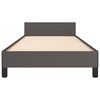 vidaXL Cadre de lit sans matelas gris 100x200 cm similicuir