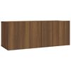 vidaXL Ensemble de meubles TV 2 pcs Ch&ecirc;ne marron Bois d'ing&eacute;nierie