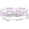vidaXL Lit biblioth&egrave;que sans matelas 200x200 cm bois massif de pin
