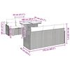 vidaXL Ensemble de canapé de jardin 7 pcs Marron Poly rotin
