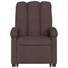 vidaXL Fauteuil inclinable de massage &eacute;lectrique Marron fonc&eacute; Tissu
