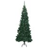 vidaXL Arbre de No&euml;l artificiel d'angle Vert 240 cm PVC et m&eacute;tal
