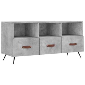 vidaXL Meuble TV gris b&eacute;ton 102x36x50 cm bois d'ing&eacute;nierie
