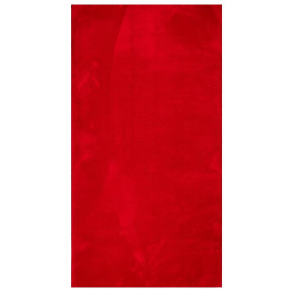 vidaXL Tapis HUARTE &agrave; poils courts doux et lavable rouge 80x150 cm
