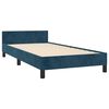 vidaXL Cadre de lit sans matelas bleu fonc&eacute; 100x200 cm velours