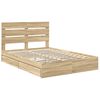 vidaXL Lit de Rangement Ch&ecirc;ne Sonoma 150 x 200 cm Bois d'ing&eacute;nierie