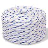 vidaXL Corde de bateau Polypropyl&egrave;ne 14 mm 50 m Blanc