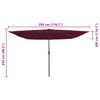 vidaXL Parasol de jardin Bordeaux 295 x 295 x 245 cm