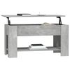 vidaXL Table basse gris b&eacute;ton 101x49x52 cm bois d'ing&eacute;nierie