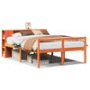 vidaXL Lit biblioth&egrave;que sans matelas cire marron 140x200cm bois massif