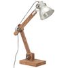 vidaXL Lampe de bureau industrielle Argent&eacute; Rond 58x18x90 cm E27